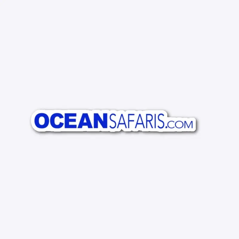 OceanSafaris.com  sticker blue